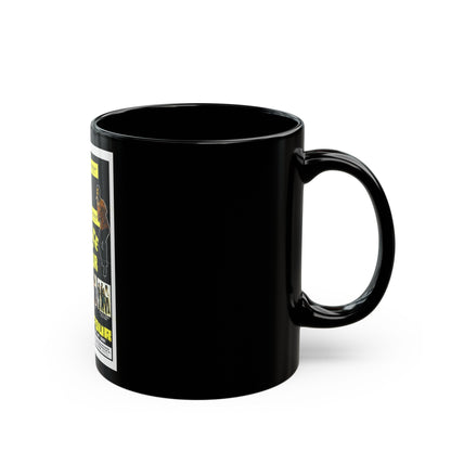 FORCE FOUR 1975 Movie Poster - Black Coffee Mug-The Sticker Space