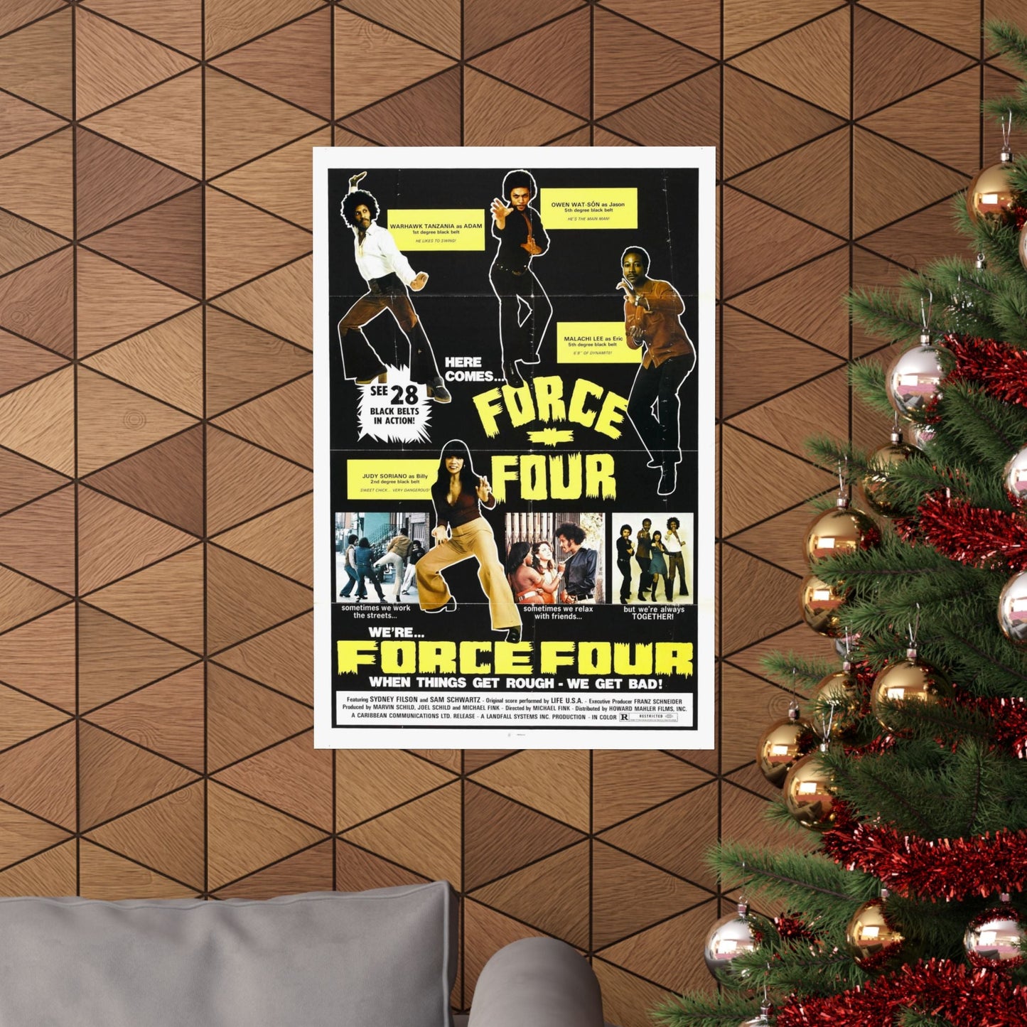 FORCE FOUR 1975 - Paper Movie Poster-The Sticker Space