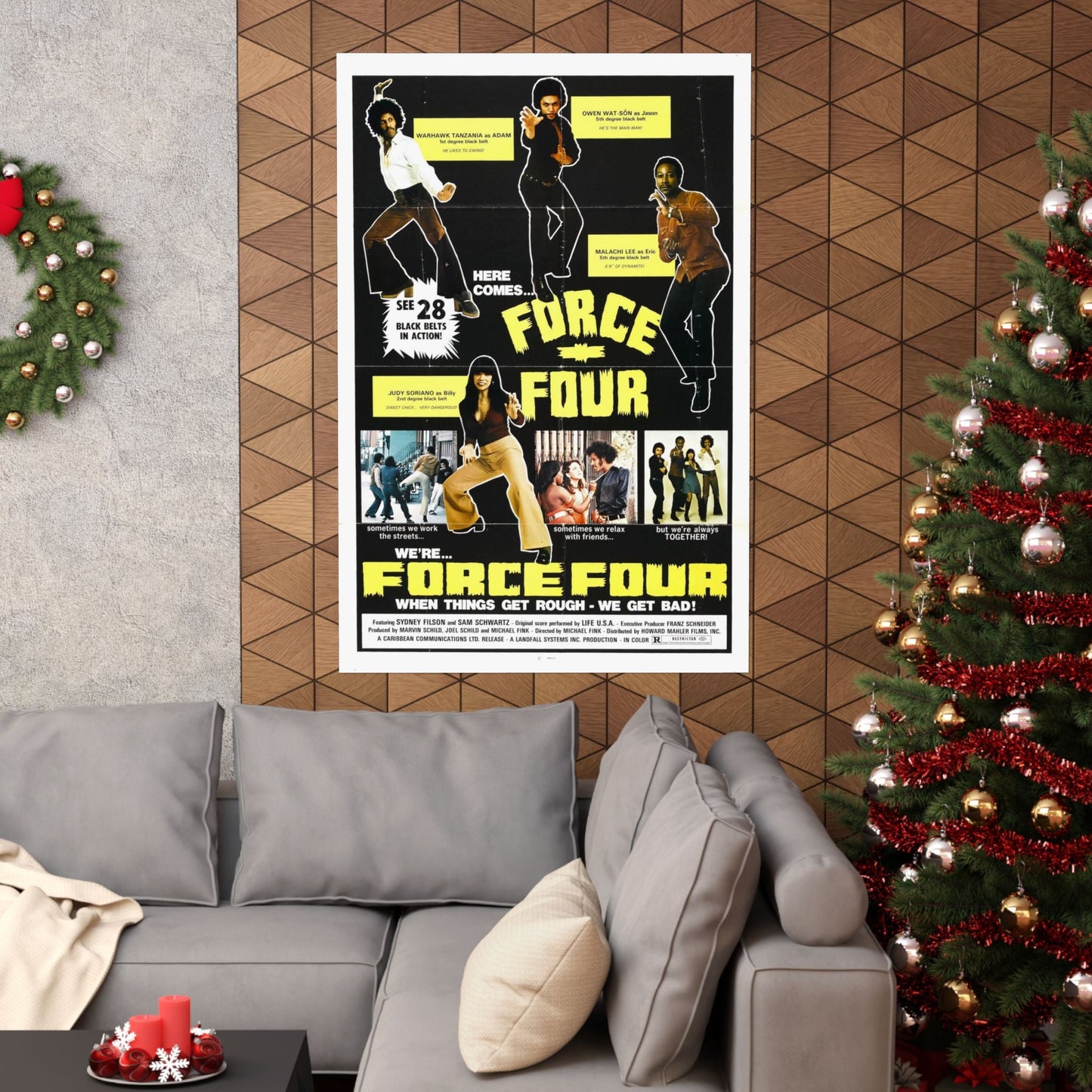 FORCE FOUR 1975 - Paper Movie Poster-The Sticker Space