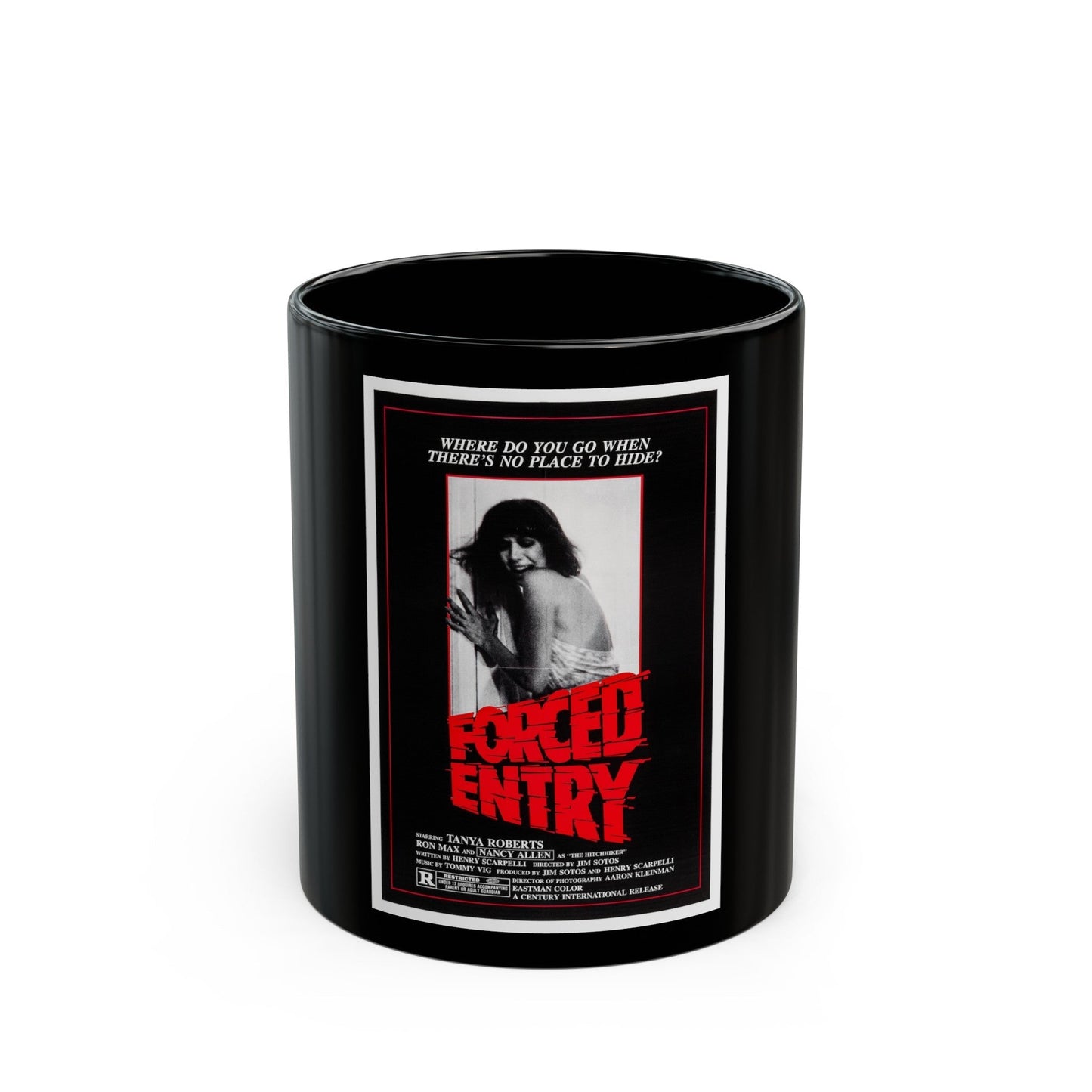 FORCED ENTRY 1975 Movie Poster - Black Coffee Mug-11oz-The Sticker Space