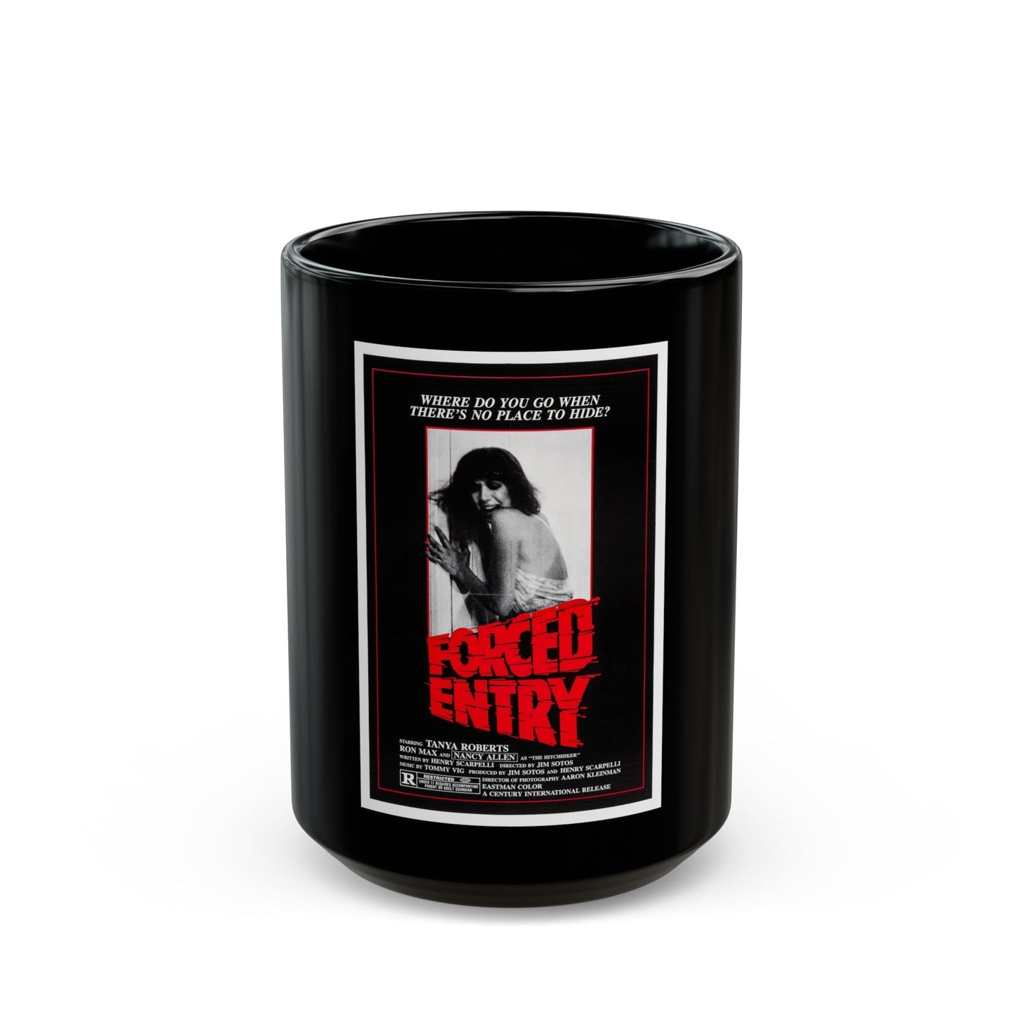 FORCED ENTRY 1975 Movie Poster - Black Coffee Mug-15oz-The Sticker Space