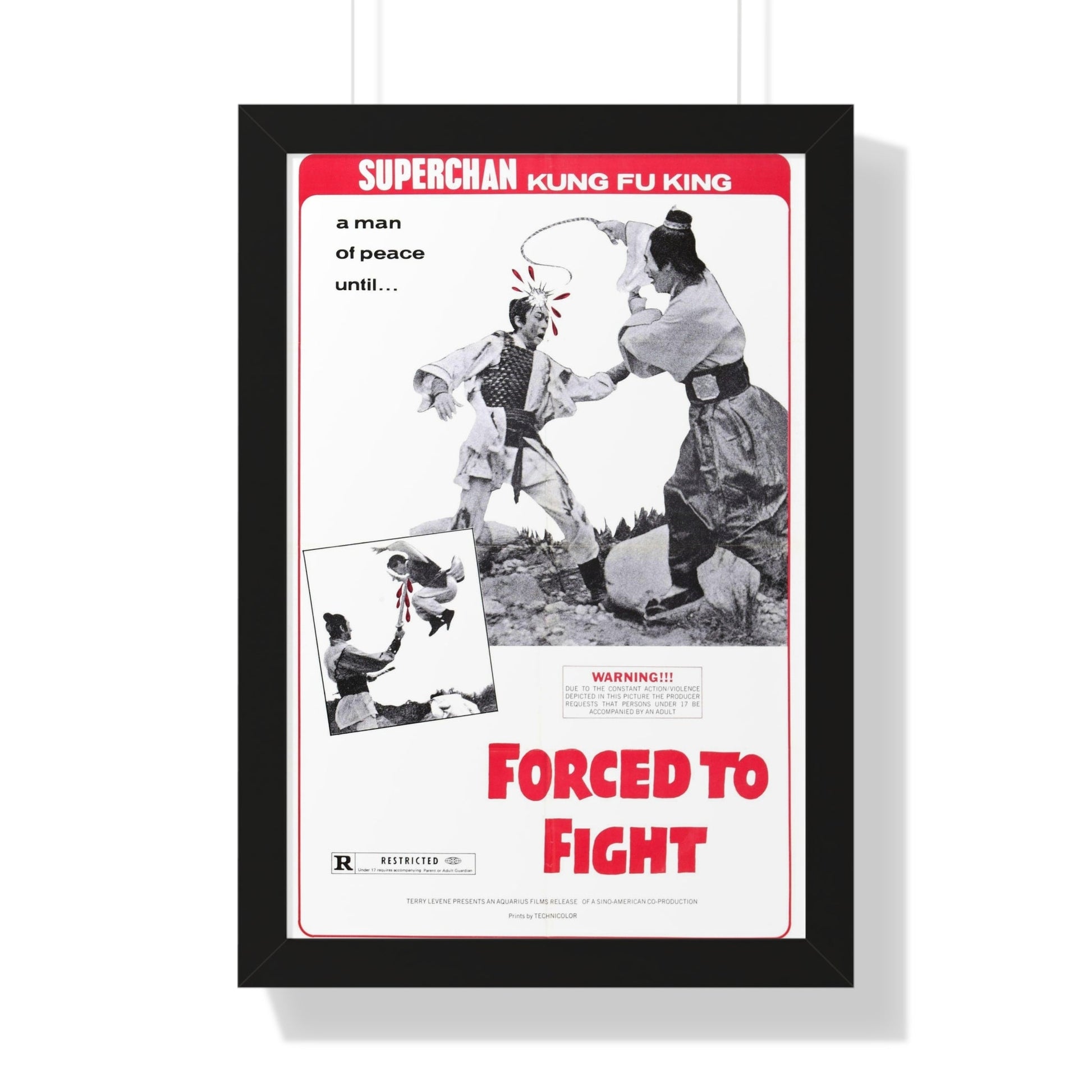 FORCED TO FIGHT 1971 - Framed Movie Poster-16″ x 24″-The Sticker Space