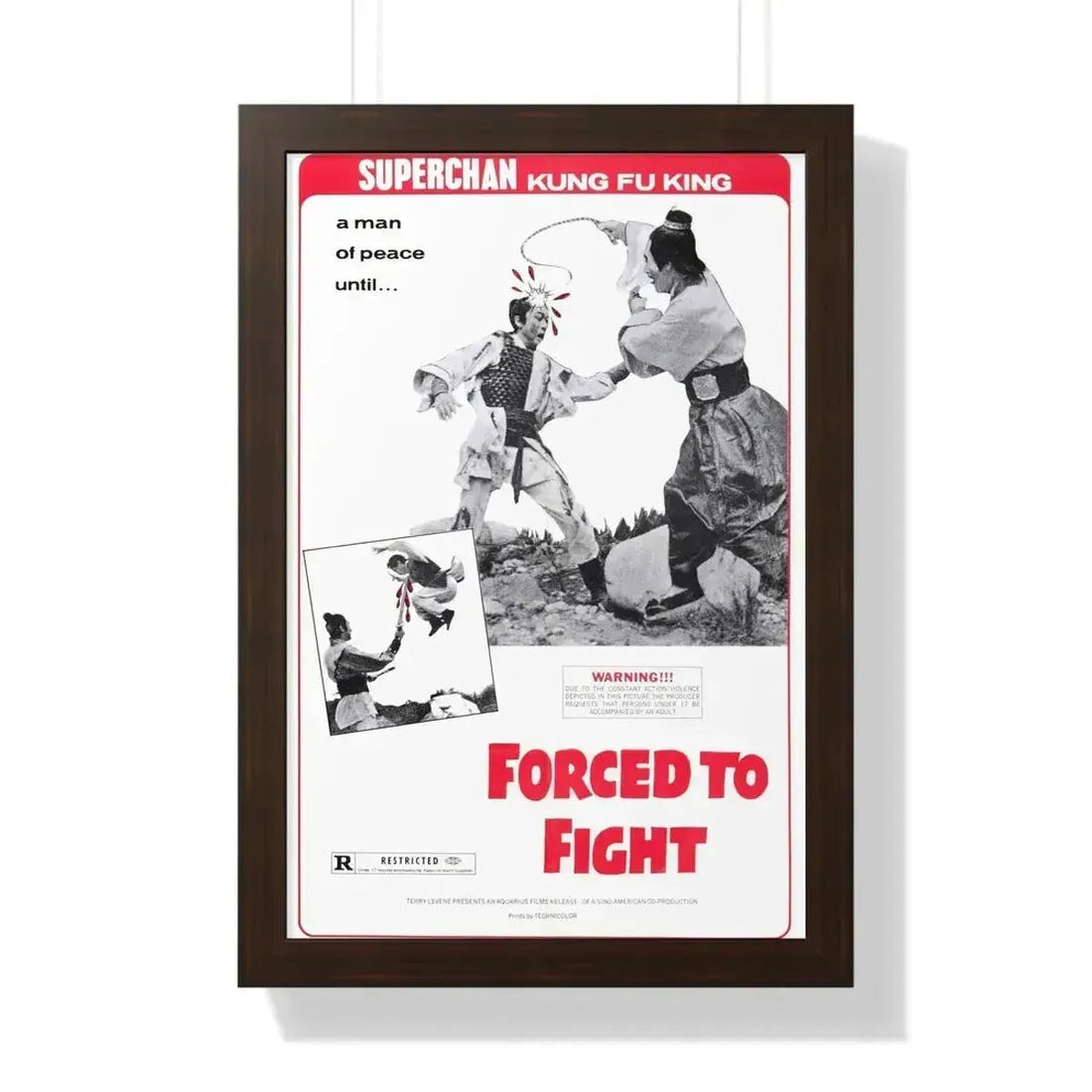 FORCED TO FIGHT 1971 - Framed Movie Poster - The Sticker Space