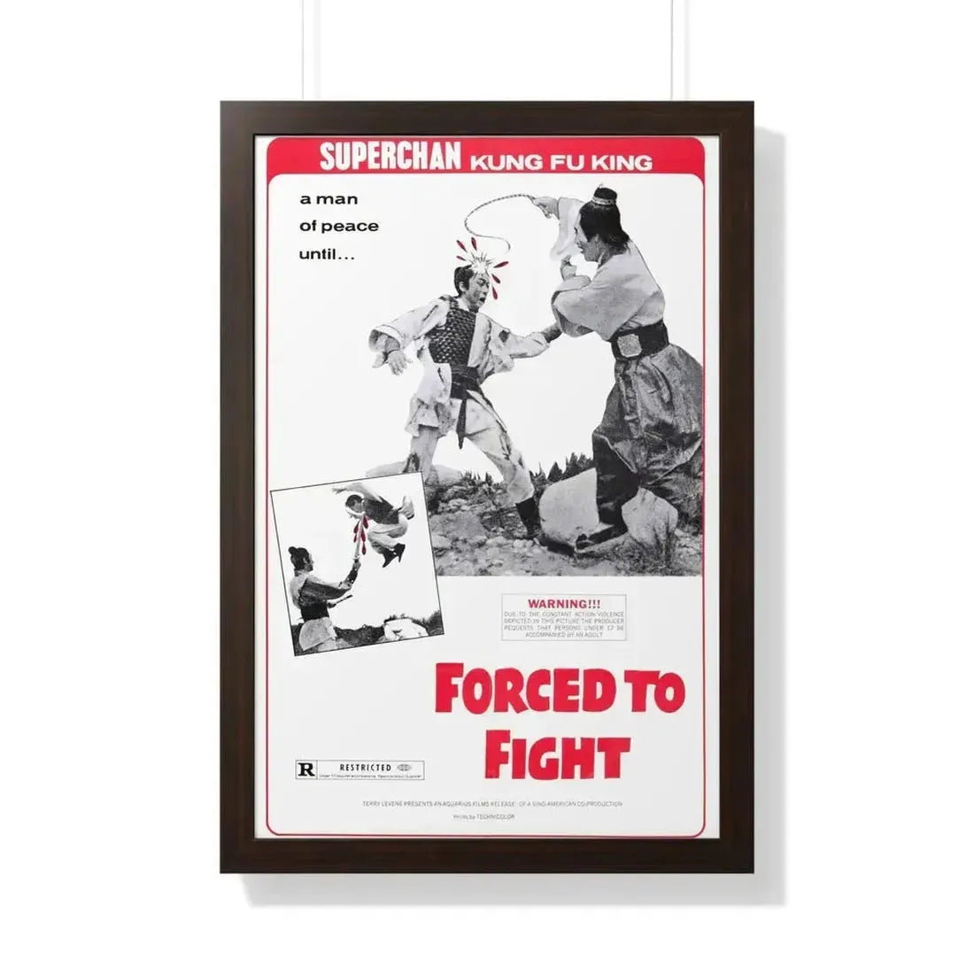 FORCED TO FIGHT 1971 - Framed Movie Poster - The Sticker Space