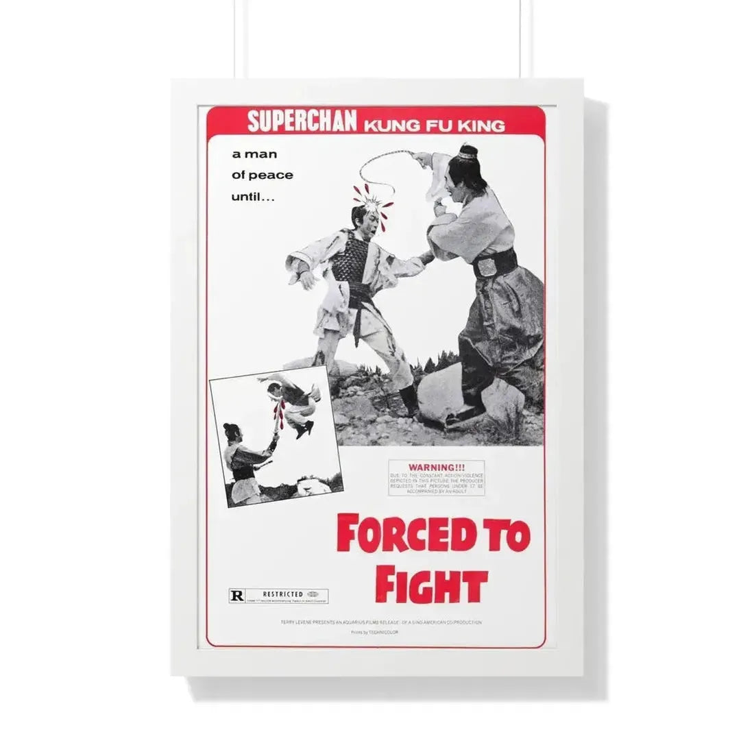 FORCED TO FIGHT 1971 - Framed Movie Poster - The Sticker Space