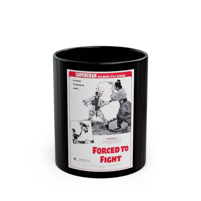 FORCED TO FIGHT 1971 Movie Poster - Black Coffee Mug-11oz-The Sticker Space