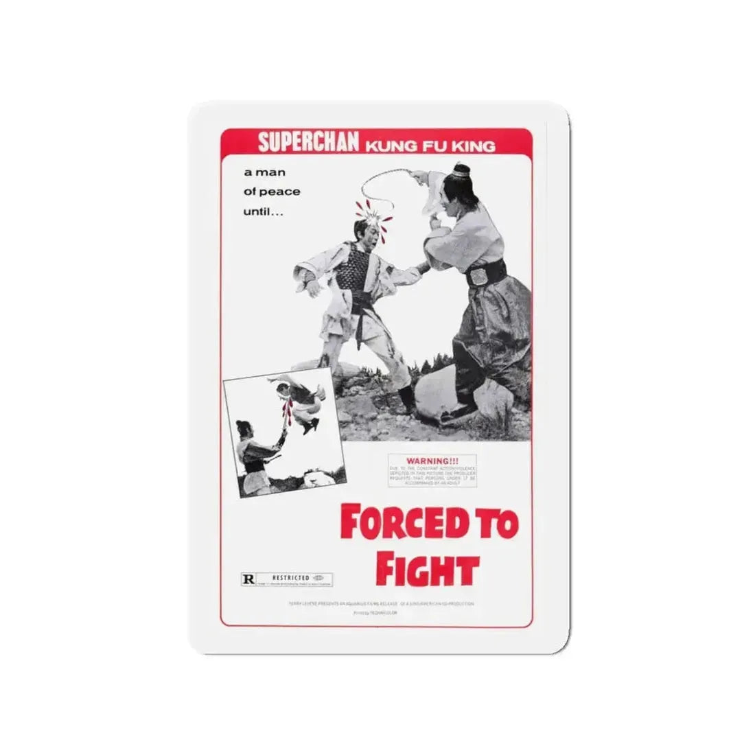 FORCED TO FIGHT 1971 Movie Poster - Refrigerator Magnet 3 Inch - The Sticker Space