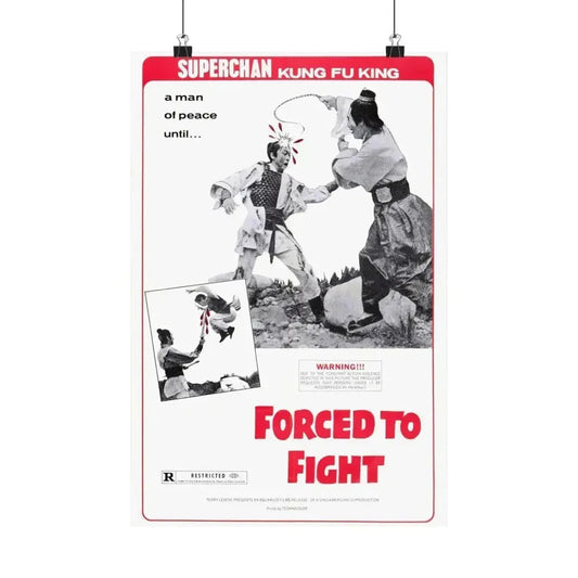 FORCED TO FIGHT 1971 - Paper Movie Poster 12″ x 18″ Matte - The Sticker Space