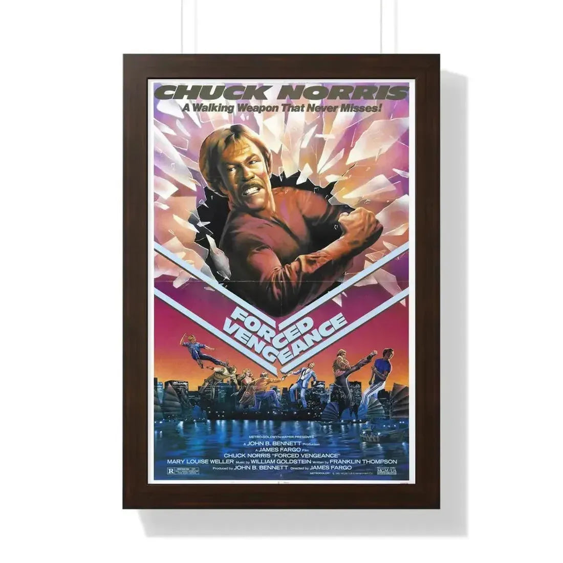 FORCED VENGEANCE 1982 - Framed Movie Poster - The Sticker Space
