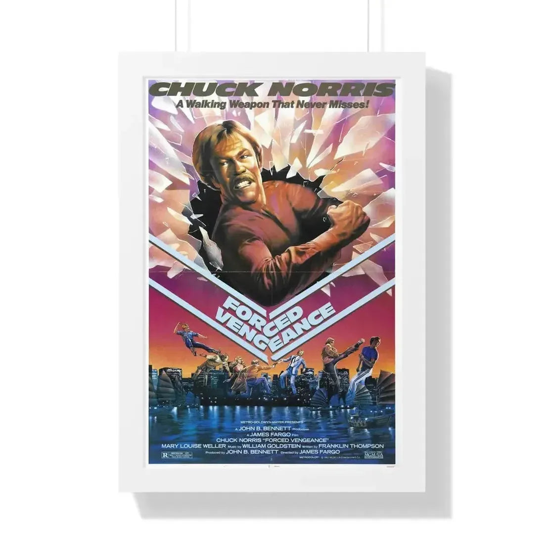 FORCED VENGEANCE 1982 - Framed Movie Poster - The Sticker Space