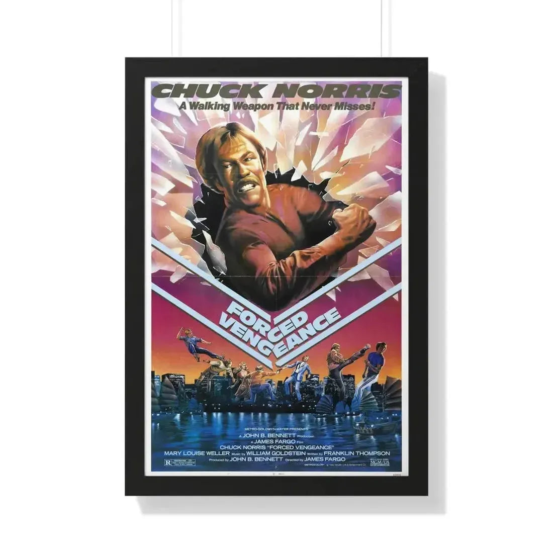 FORCED VENGEANCE 1982 - Framed Movie Poster - The Sticker Space