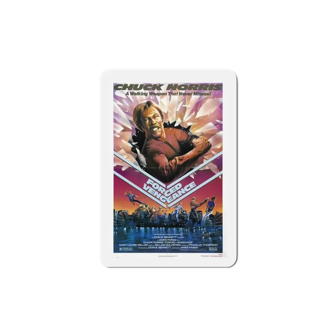 Forced Vengeance 1982 Movie Poster Refrigerator Magnet - The Sticker Space