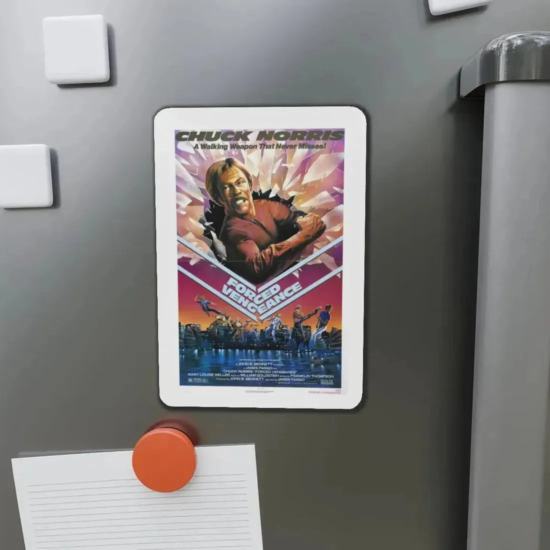 FORCED VENGEANCE 1982 Movie Poster - Refrigerator Magnet - The Sticker Space