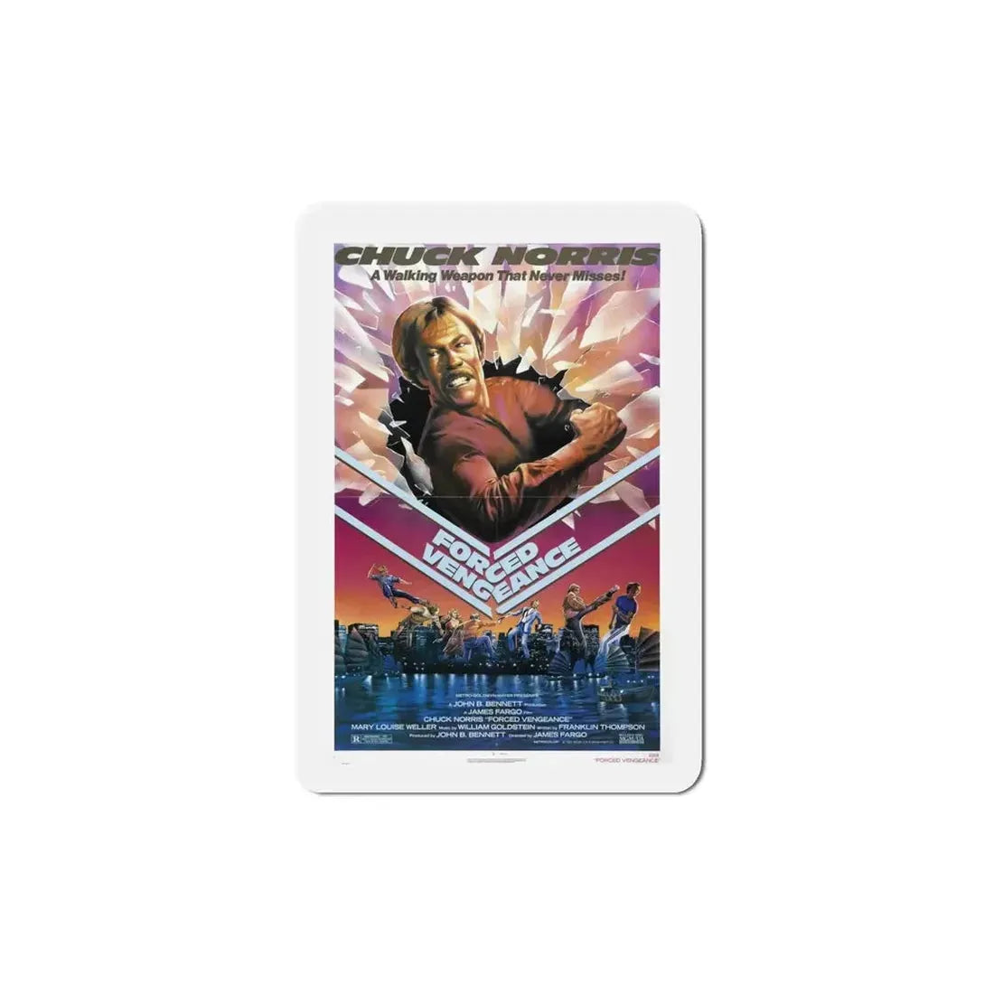 Forced Vengeance 1982 Movie Poster Refrigerator Magnet - The Sticker Space