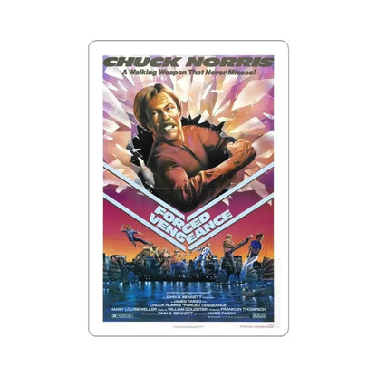 Forced Vengeance 1982 Movie Poster - STICKER Vinyl Kiss-Cut Decal 4 Inch White - The Sticker Space