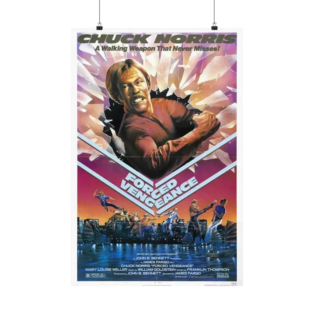 FORCED VENGEANCE 1982 - Paper Movie Poster 20″ x 30″ Matte - The Sticker Space