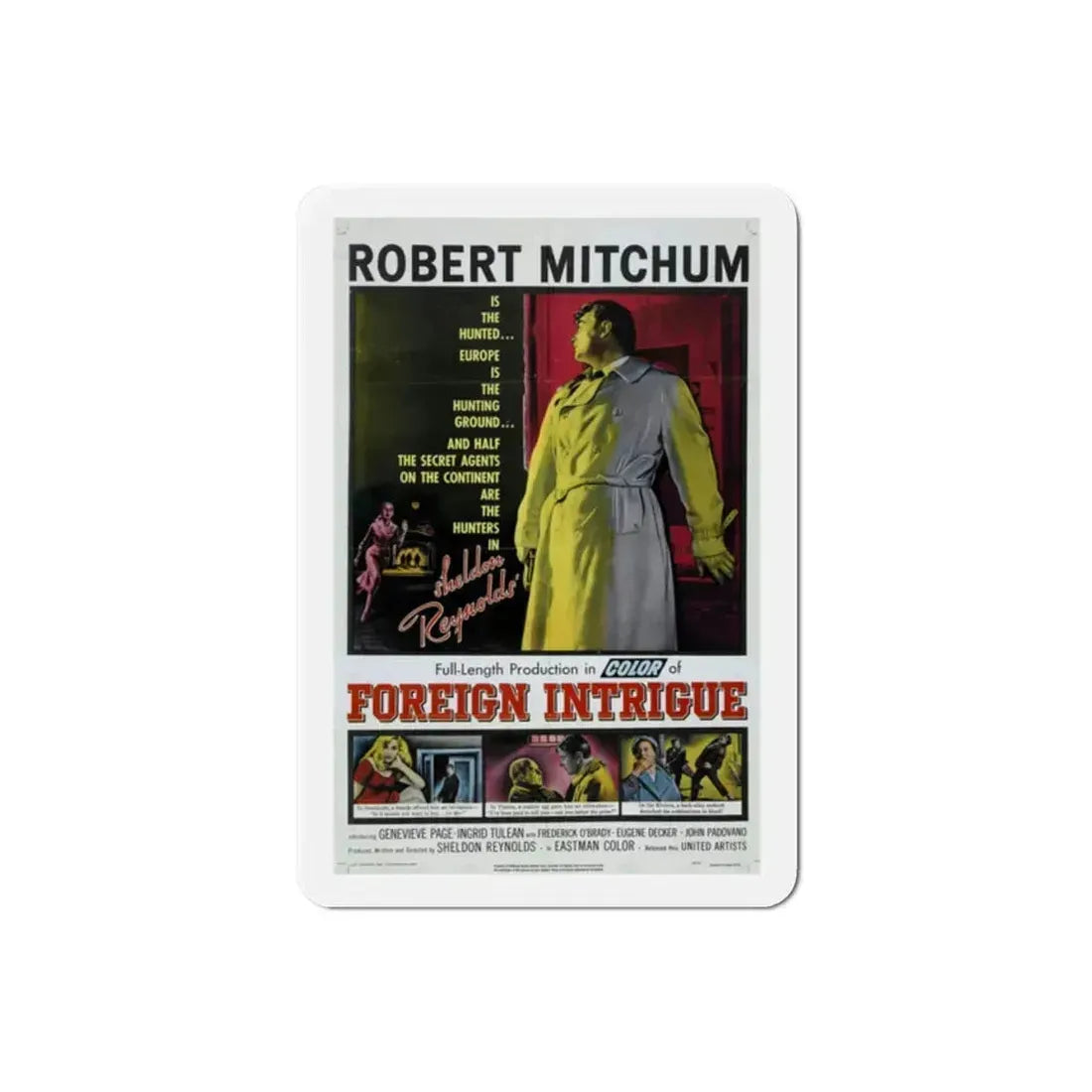 Foreign Intrigue 1956 Movie Poster Refrigerator Magnet 2 Inch - The Sticker Space