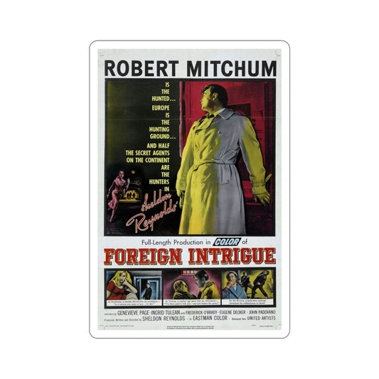 Foreign Intrigue 1956 Movie Poster STICKER Vinyl Die-Cut Decal-6 Inch-The Sticker Space