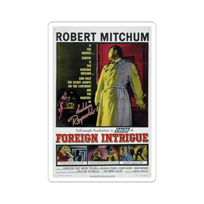 Foreign Intrigue 1956 Movie Poster - STICKER Vinyl Kiss-Cut Decal 4 Inch White - The Sticker Space