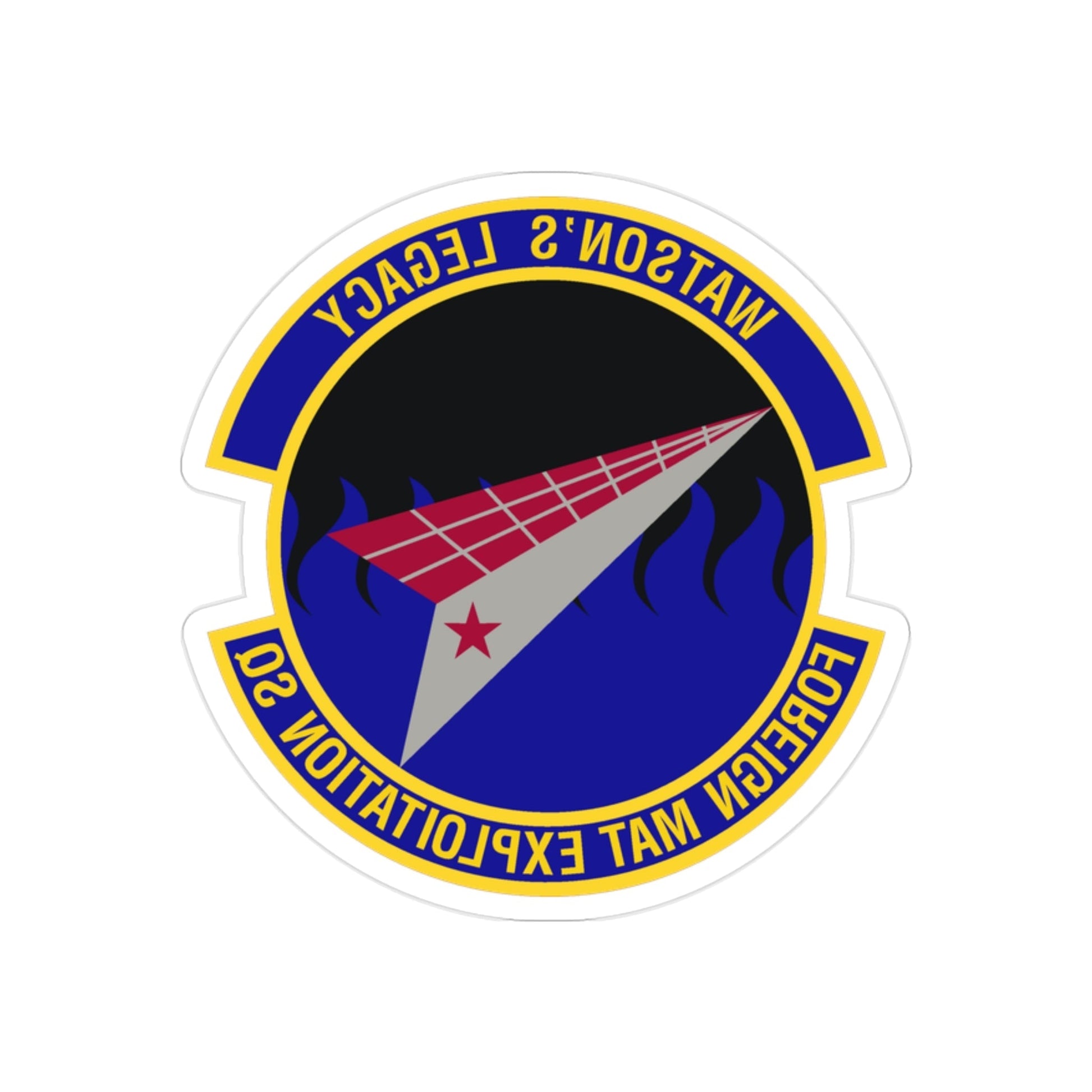 Foreign Material Exploitation Squadron (U.S. Air Force) REVERSE PRINT Transparent STICKER-2 Inch-The Sticker Space