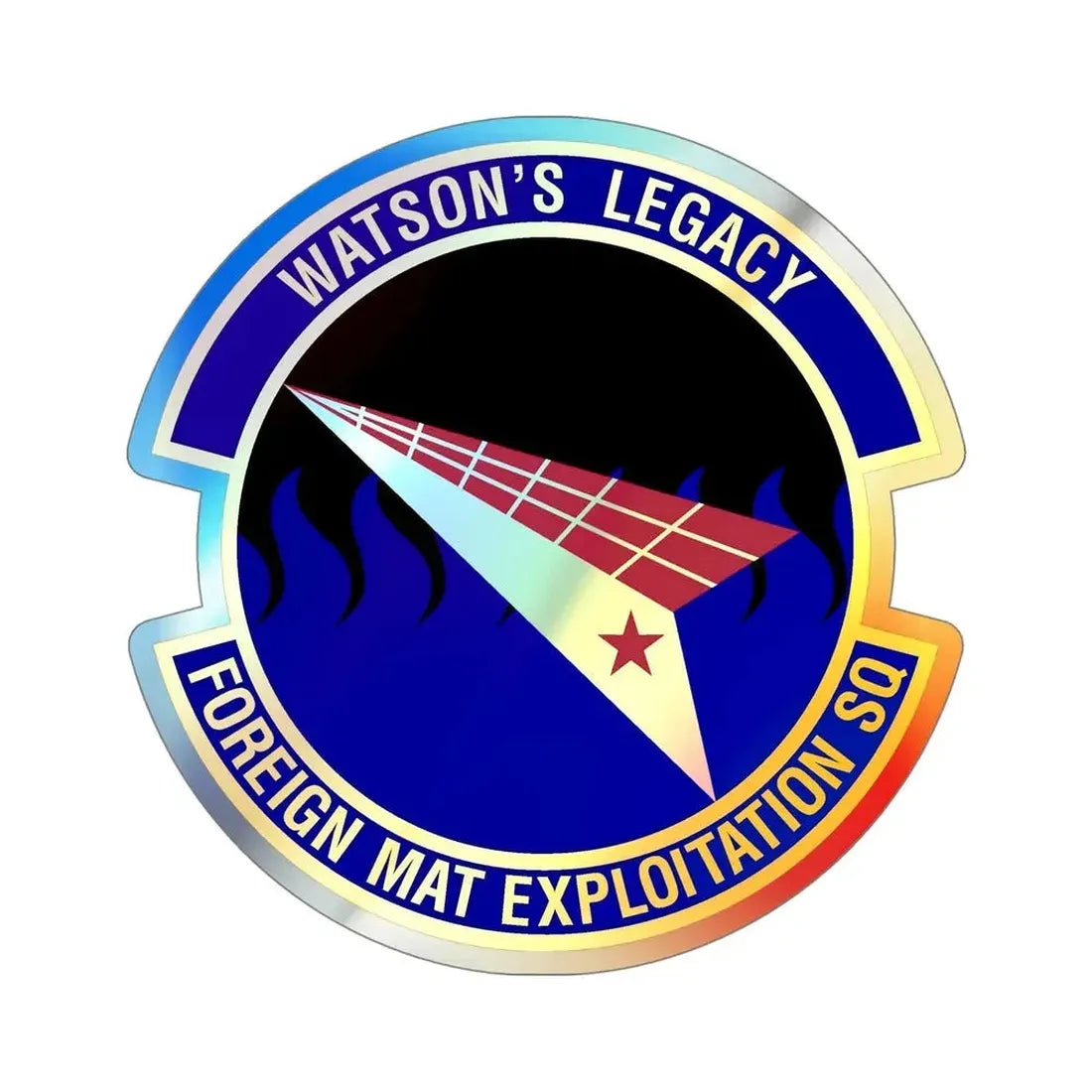 Foreign Material Exploitation Squadron (U.S. Air Force) Holographic STICKER Die-Cut Vinyl Decal 5 Inch Holographic - The Sticker Space
