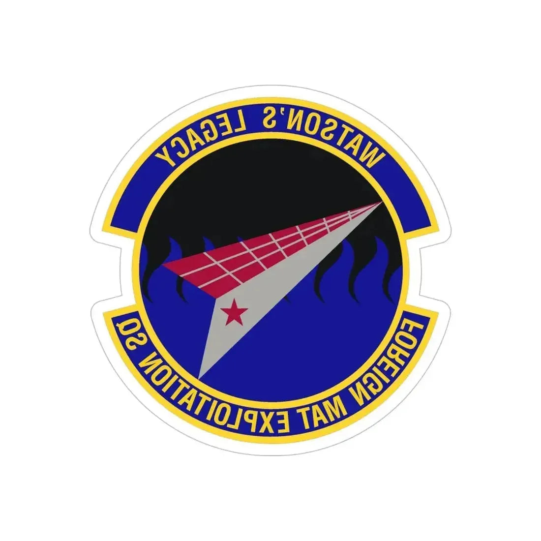 Foreign Material Exploitation Squadron (U.S. Air Force) REVERSE PRINT Transparent Die-Cut STICKER - The Sticker Space