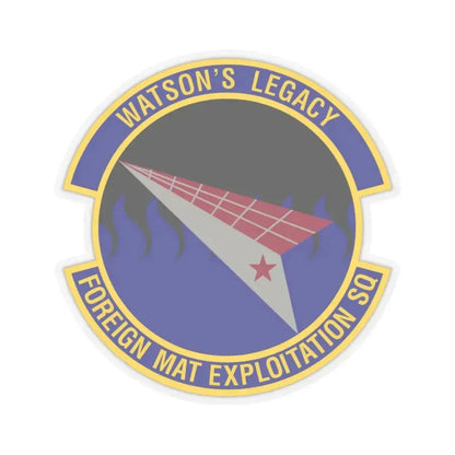 Foreign Material Exploitation Squadron (U.S. Air Force) STICKER Vinyl Kiss-Cut Decal 2 Inch Transparent - The Sticker Space