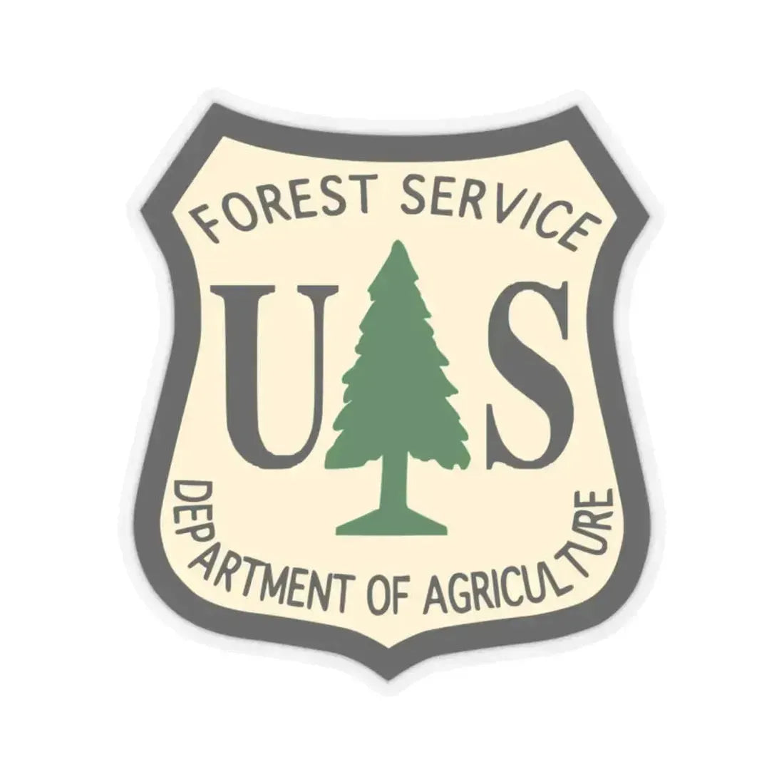Forest Service Dept of Agriculture - STICKER Vinyl Kiss-Cut Decal 2 Inch Transparent - The Sticker Space