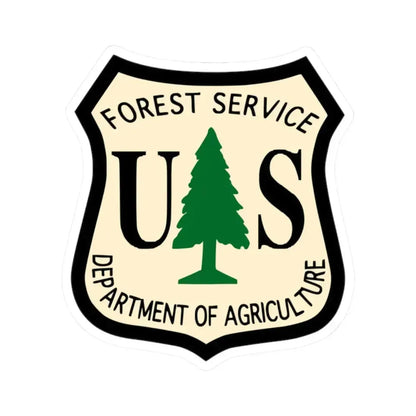 Forest Service Dept of Agriculture - STICKER Vinyl Kiss-Cut Decal 2 Inch White - The Sticker Space