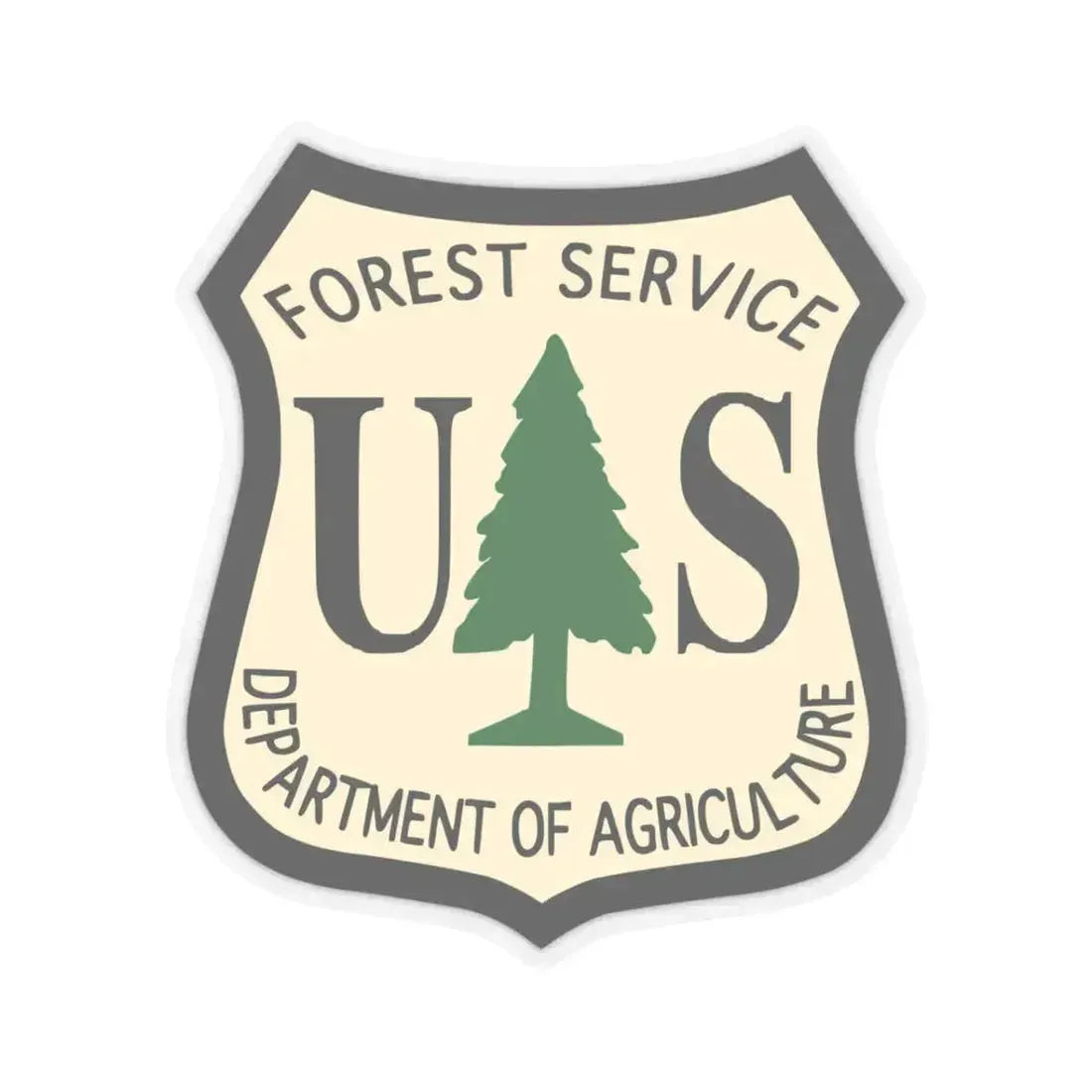 Forest Service Dept of Agriculture - STICKER Vinyl Kiss-Cut Decal 3 Inch Transparent - The Sticker Space