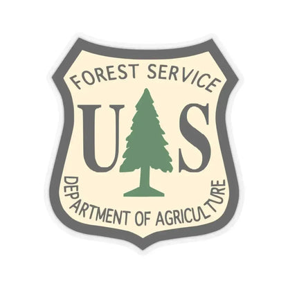 Forest Service Dept of Agriculture - STICKER Vinyl Kiss-Cut Decal 3 Inch Transparent - The Sticker Space