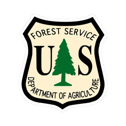 Forest Service Dept of Agriculture - STICKER Vinyl Kiss-Cut Decal 3 Inch White - The Sticker Space