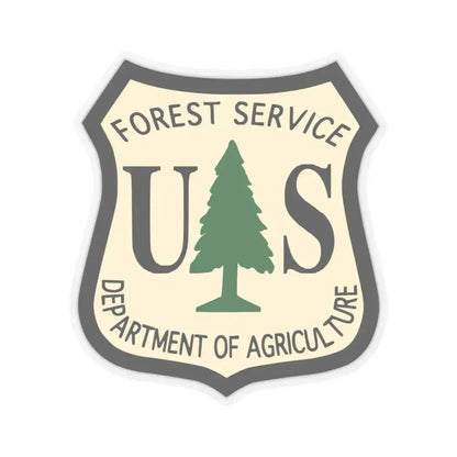 Forest Service Dept of Agriculture - STICKER Vinyl Kiss-Cut Decal 4 Inch Transparent - The Sticker Space