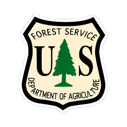 Forest Service Dept of Agriculture - STICKER Vinyl Kiss-Cut Decal 4 Inch White - The Sticker Space