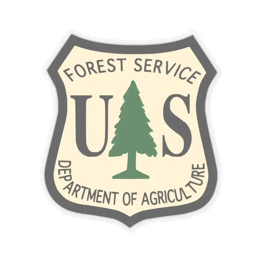 Forest Service Dept of Agriculture - STICKER Vinyl Kiss-Cut Decal 6 Inch Transparent - The Sticker Space