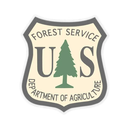 Forest Service Dept of Agriculture - STICKER Vinyl Kiss-Cut Decal 6 Inch Transparent - The Sticker Space