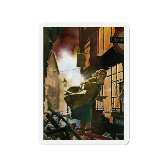 Forever Walking Free, Good Housekeeping, July 1944 (Magazine Illustration) Refrigerator Magnet 2 Inch Die-Cut - The Sticker Space