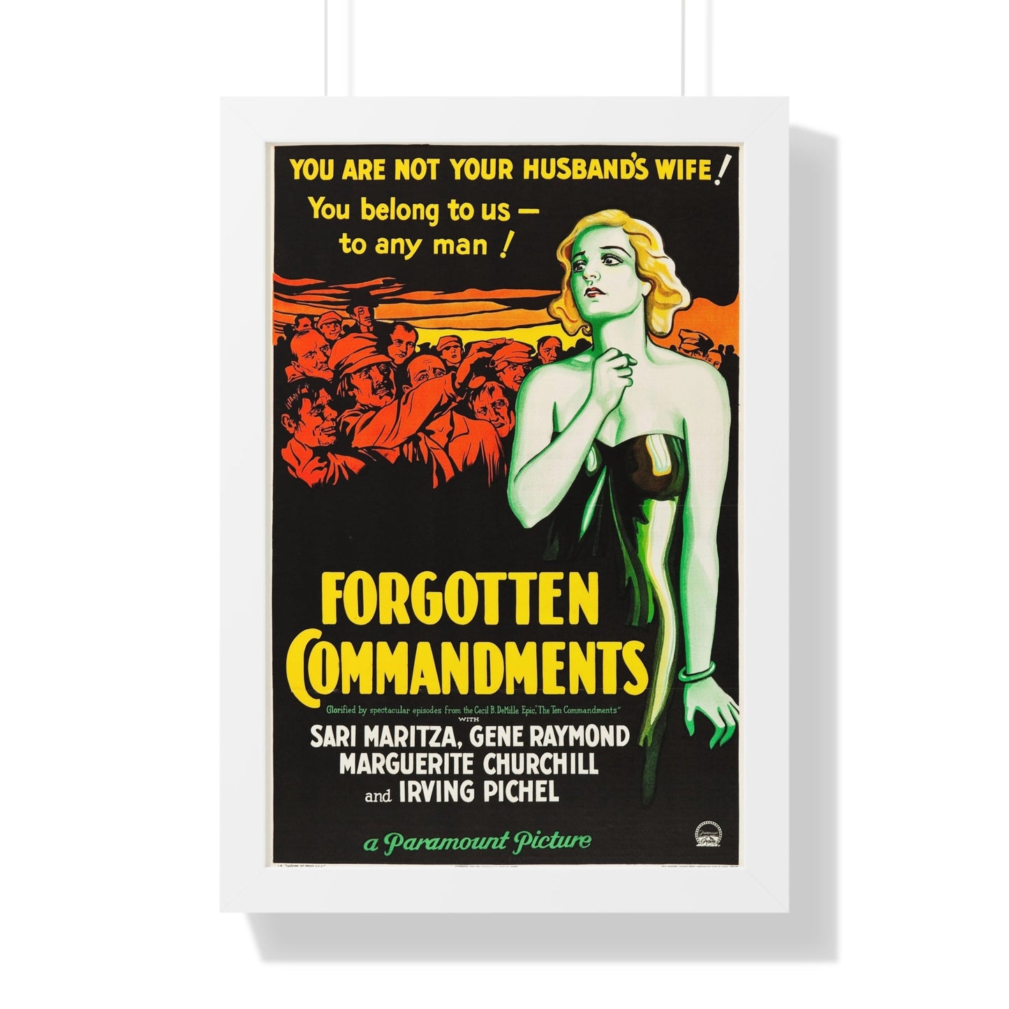 FORGOTTEN COMMANDMENTS 1932 - Framed Movie Poster-16″ x 24″-The Sticker Space