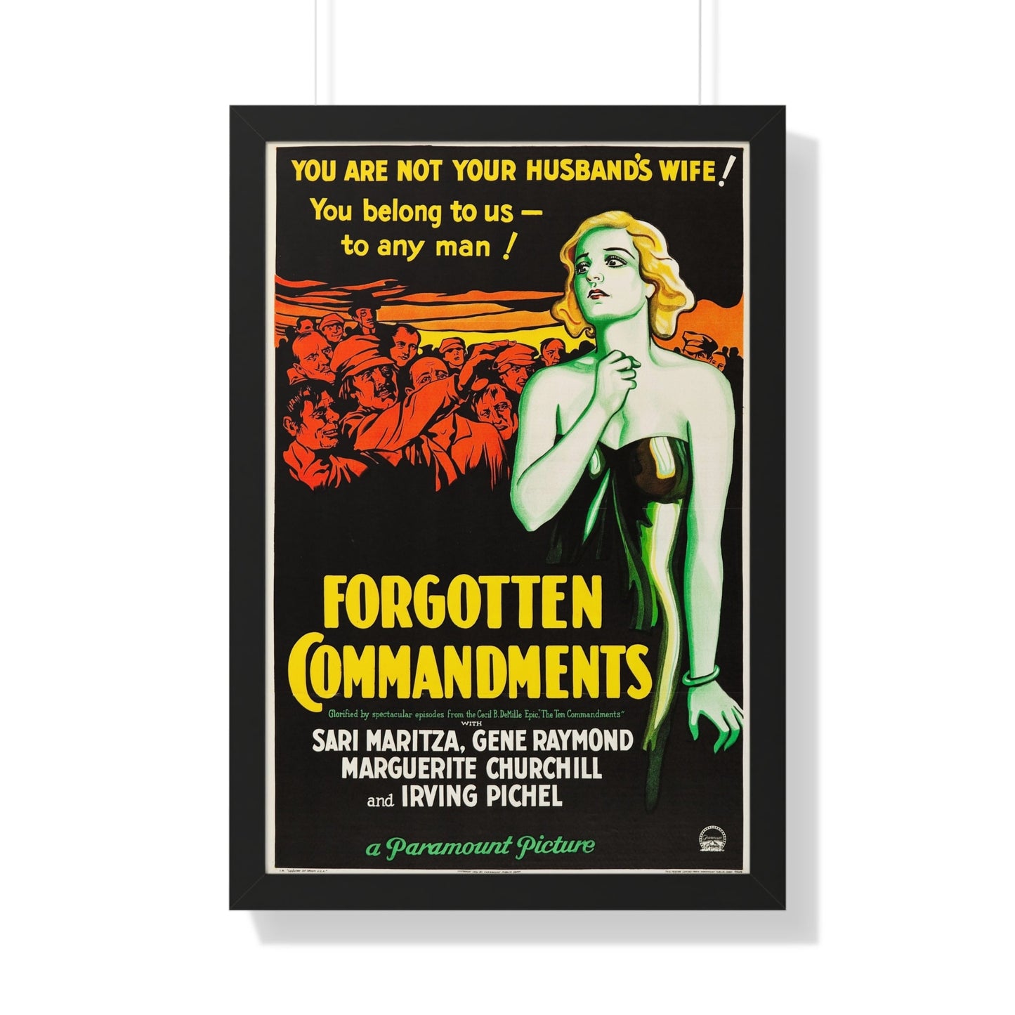 FORGOTTEN COMMANDMENTS 1932 - Framed Movie Poster-20" x 30"-The Sticker Space