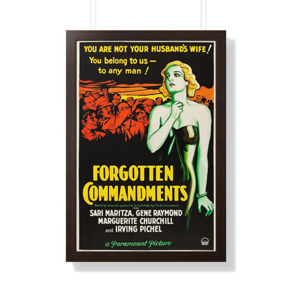 FORGOTTEN COMMANDMENTS 1932 - Framed Movie Poster-20" x 30"-The Sticker Space