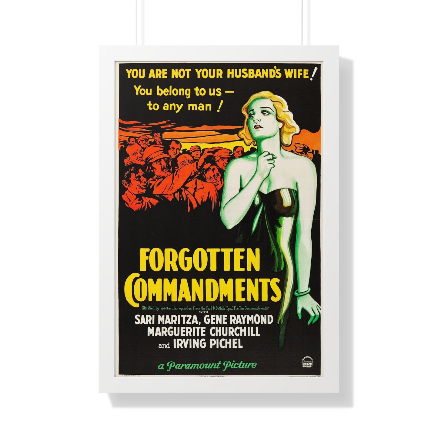 FORGOTTEN COMMANDMENTS 1932 - Framed Movie Poster-20" x 30"-The Sticker Space