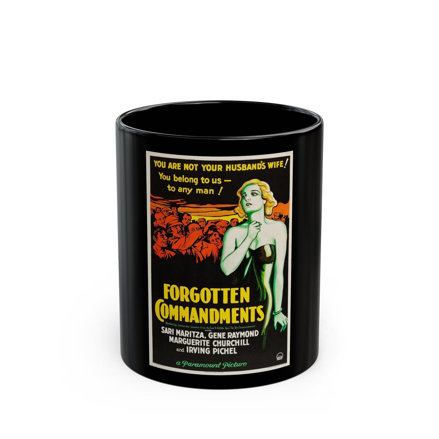 FORGOTTEN COMMANDMENTS 1932 Movie Poster - Black Coffee Mug-11oz-The Sticker Space