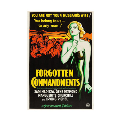 FORGOTTEN COMMANDMENTS 1932 - Paper Movie Poster-The Sticker Space