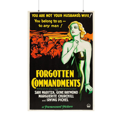 FORGOTTEN COMMANDMENTS 1932 - Paper Movie Poster-36" x 54"-The Sticker Space