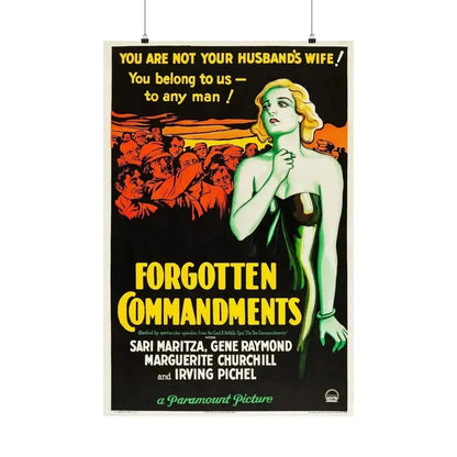 FORGOTTEN COMMANDMENTS 1932 - Paper Movie Poster - The Sticker Space
