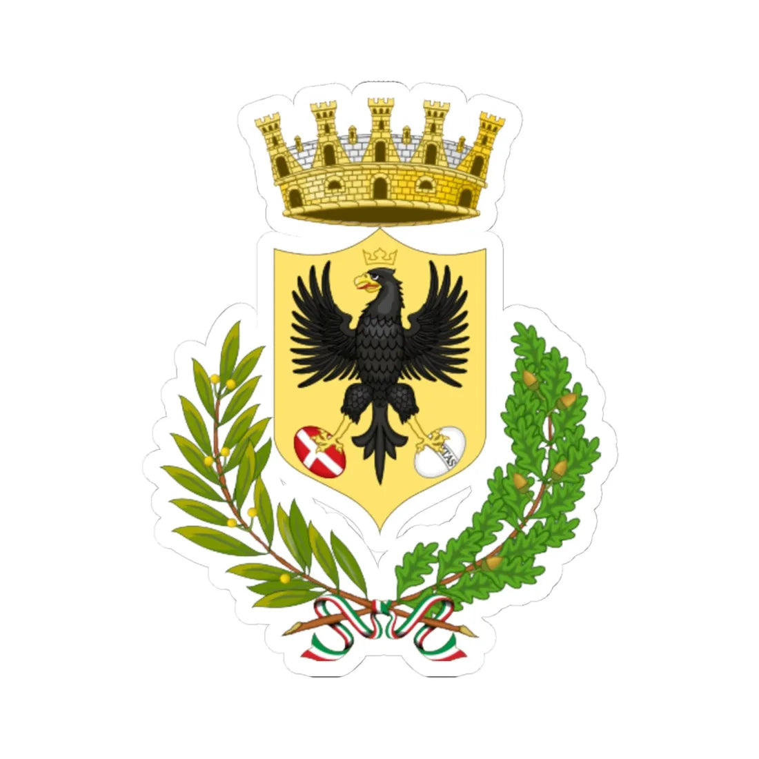 Forlì-Stemma (Italy) (Coat of Arms) STICKER Vinyl Kiss-Cut Decal 6 Inch White - The Sticker Space