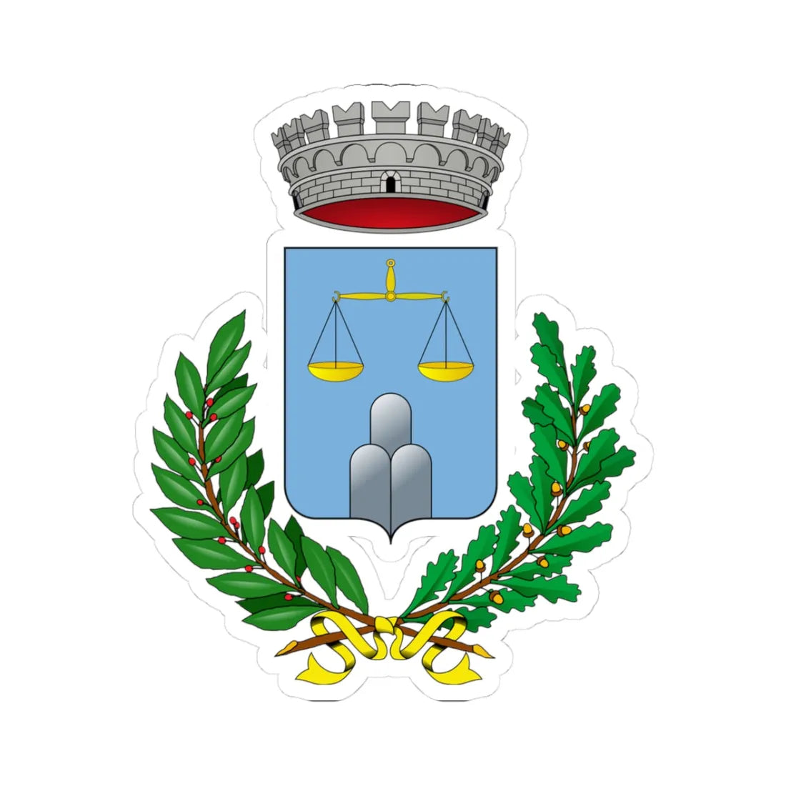 Formazza-Stemma (Italy) (Coat of Arms) STICKER Vinyl Kiss-Cut Decal 3 Inch White - The Sticker Space