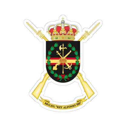 Former Coat of Arms of the 2nd Spanish Legion Brigade King Alfonso XIII (Spain) (Coat of Arms) STICKER Vinyl Kiss-Cut Decal - The Sticker Space