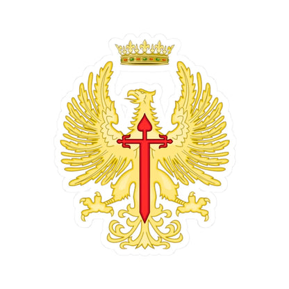 Former Emblem of the Spanish Army 1943-1975 (Spain) (Coat of Arms) STICKER Vinyl Kiss-Cut Decal 2 Inch White - The Sticker Space