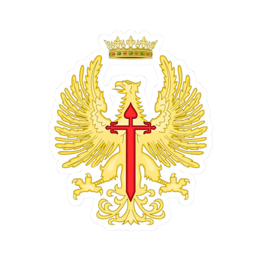 Former Emblem of the Spanish Army 1943-1975 (Spain) (Coat of Arms) STICKER Vinyl Kiss-Cut Decal 2 Inch White - The Sticker Space